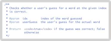 Javadoc example