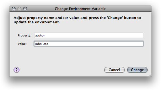 Change Custom Environment Variable