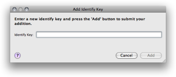 Add new Identify Key
