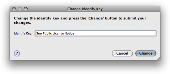 Change existing Identify Key