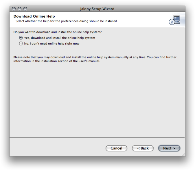 Setup Wizard Download Online Help