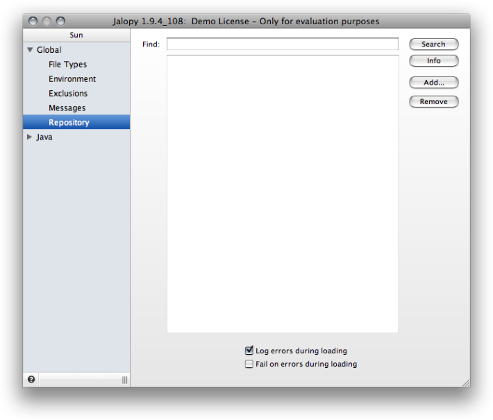 Repository settings page