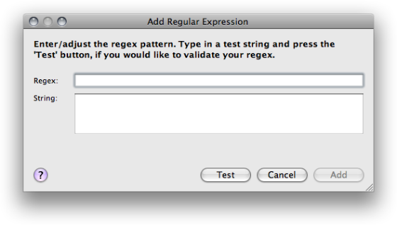 Add Regular Expression