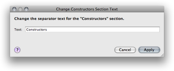 Configure Section Description Text